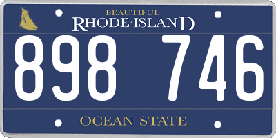 RI license plate 898746