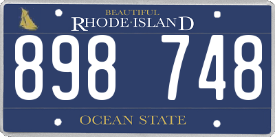 RI license plate 898748