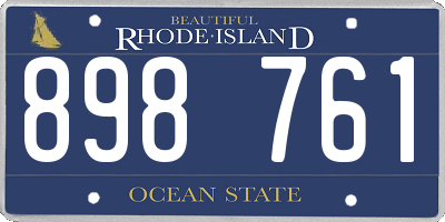 RI license plate 898761