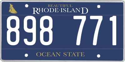 RI license plate 898771