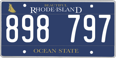 RI license plate 898797