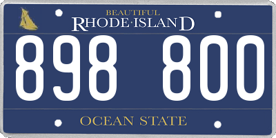 RI license plate 898800