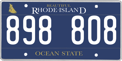 RI license plate 898808
