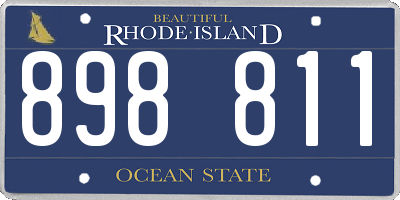 RI license plate 898811