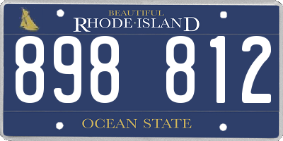 RI license plate 898812