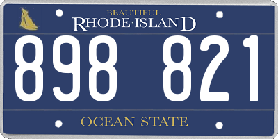 RI license plate 898821