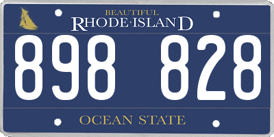 RI license plate 898828