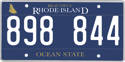 RI license plate 898844