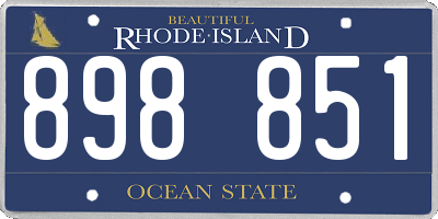 RI license plate 898851