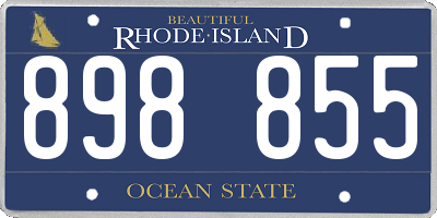 RI license plate 898855