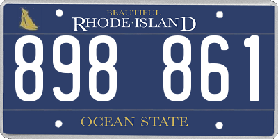 RI license plate 898861