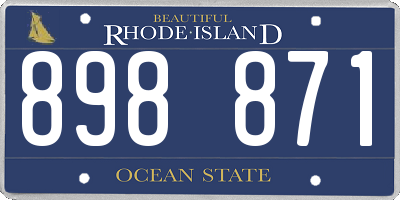RI license plate 898871