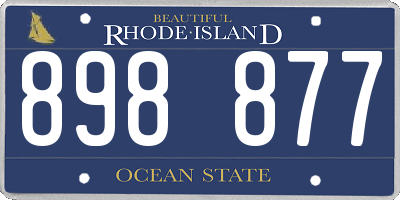 RI license plate 898877