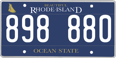 RI license plate 898880
