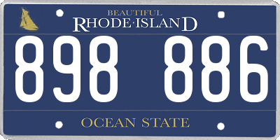 RI license plate 898886