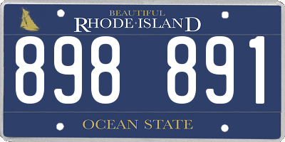 RI license plate 898891