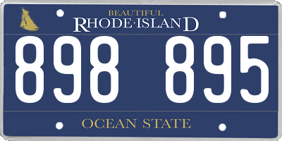RI license plate 898895