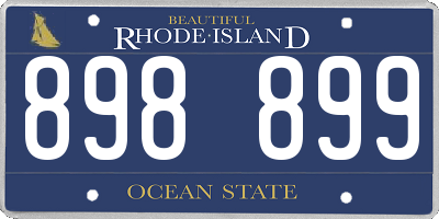 RI license plate 898899