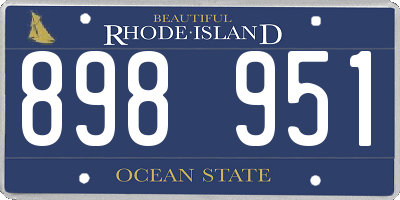RI license plate 898951