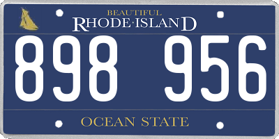 RI license plate 898956