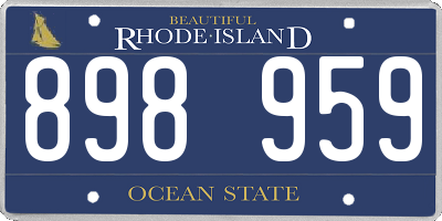 RI license plate 898959