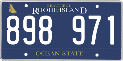 RI license plate 898971