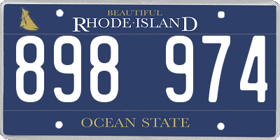 RI license plate 898974