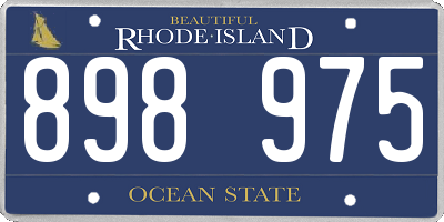 RI license plate 898975