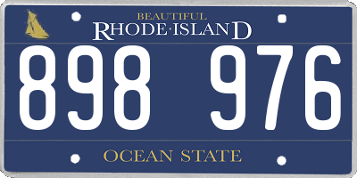 RI license plate 898976