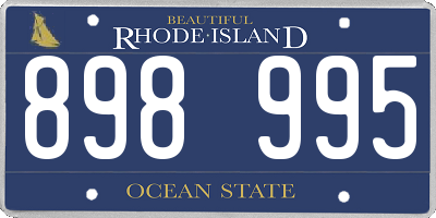 RI license plate 898995