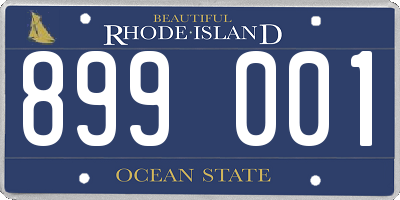 RI license plate 899001