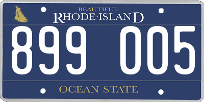 RI license plate 899005
