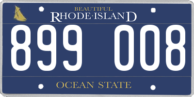 RI license plate 899008