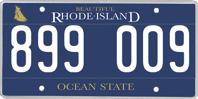 RI license plate 899009