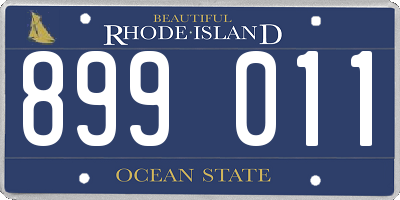 RI license plate 899011