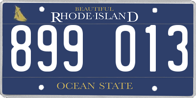 RI license plate 899013