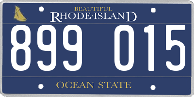 RI license plate 899015