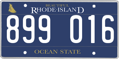 RI license plate 899016