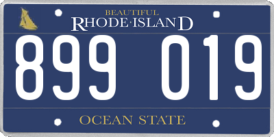 RI license plate 899019