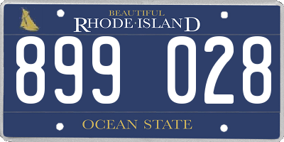 RI license plate 899028