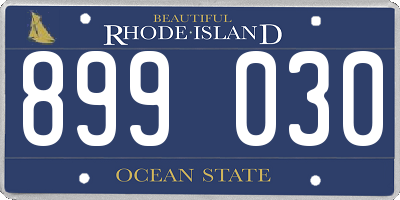 RI license plate 899030