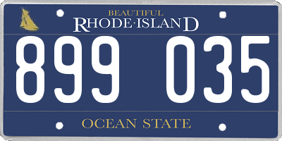 RI license plate 899035