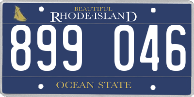 RI license plate 899046