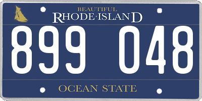 RI license plate 899048