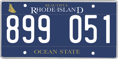 RI license plate 899051