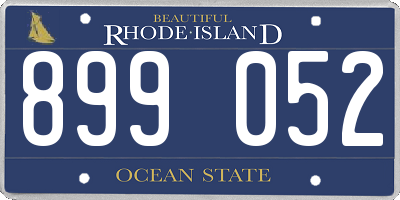 RI license plate 899052