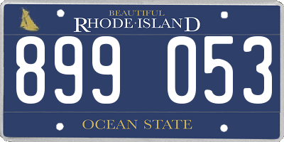 RI license plate 899053