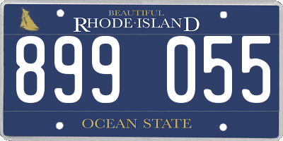 RI license plate 899055