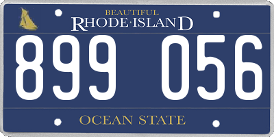 RI license plate 899056