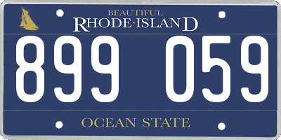 RI license plate 899059